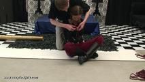 playing with the bamboo pole