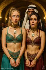 Two Shackled Harem Girls