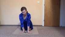 Sunny cuffed on the floor