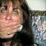 38 Yr OLD CASHIER IS MOUTH STUFFED, CLEAVE GAGGED, BALL-GAGGED, BAREFOOT, TOE-TIED, BLINDFOLDED & HANDGAGGED (D57-15)