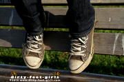 Chucks and naked feet outdoor