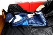 Jill tied and gagged in shiny nylon 