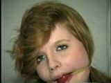 18 Yr OLD HIGH SCHOOL RED HEAD, BALL-GAGGED, TAPED & HANDCUFFED (D25-4)