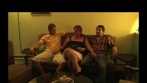 On the sofa...