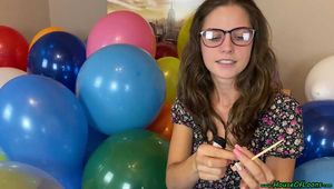 girlfriend pops your balloons with lighter, stick and needle (ENGLISH LANGUAGE)