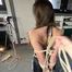 Marie hogtied and tapegagged in shiny nylon Shorts
