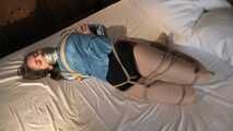 Watch Rachel Adams bound and gagged in shiny nylon Shorts and Windbreaker  