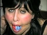 40 Yr OLD HAIRDRESSER CHER IS BALL-GAGGED, DROOLING, HOG-TIED, CLEAVE-GAGGED AND HANDGAGGED (D59-5)