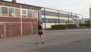 062005 Melina Takes A long Pee In A Loading Bay