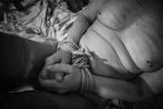 Nippel - Piercing mit Striemen vom Rohrstock
