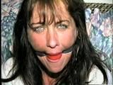 38 Yr OLD CASHIER IS WRAP TAPE GAGGED, BALL-TIED, BAREFOOT, TOE-TIED, BALL-GAGGED & HANDGAGGE (D54-7)