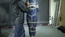 Aiyana bound, gagged and vibed by Ms. Ungeniert in shiny nylon Rainwear and she really enjoyed it!!!