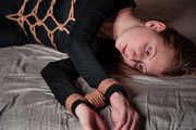 Sansa shibari in spandex