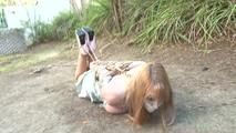 Lorelei is Hogtied in her Slip in the Dirt