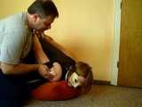 Kneeling and drooling