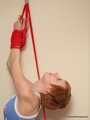 Alice Lee - Short-haired redhead's arousing experience with red rope