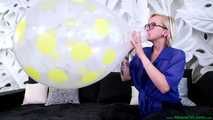 Blow2Pop clear U16 yellow polka dot