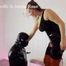 Submissive rubber object embarrassed, utilized, interacted with