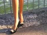 peep toe high heels