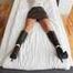 Spread eagle on bed