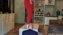 Spitting and Facesitting with hot Leggings