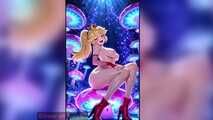 Gol Naked Princess Peach Dancing in the Magic Forest
