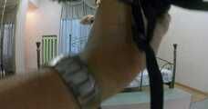 Kamilla - Hogtied with huge ball gag BTS (video)