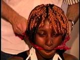 21 Yr OLD BLACK COLLEGE STUDENT GETS BANDANA CLEAVE GAGGED, CHAIR TIED  WEARING BLACK LINGERIE, GARTER BELT & HIGH HEELS (D65-3)