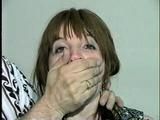42 Yr OLD DIANE IS BOUND, MOUTH STUFFED, SEMI CLEAR TAPED & CLEAVE GAGGED HOSTAGE (D28-11)