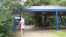 080007 Naughty Nikki Pees On The College DoorstepA