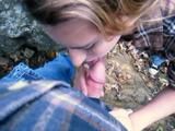 Aubrey Lee - naughty babysitter gives an outdoor blowjob - IPOD version