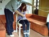 Making of Bunny first time tied