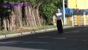 069022 Tiffany Slips Into A Builder's Yard For A Discrete Pee