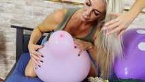 Olivia & Mia - two sexy girls pops your balloons by nail2pop, sit2pop, bite2pop, stomping and one b2p