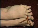 UK GIRL LISA, BLINDFOLDED, BALL-TIED, CLEAVE GAGGED & TOE-TIED (D22-15)