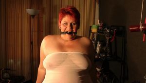 Fixed, gagged and then fucked with the fist