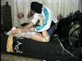 FEISTY, CLEAVE GAGGED, HOG-TIED HOSTAGE PIPER (D23-5)