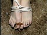 CUTIE FACE TERRI IS BAREFOOT, BALL-GAGGED, TIT TIED, CLEAVE GAGGED & TOE TIED (D47-10)