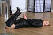 Irish 8 hogtied in leather