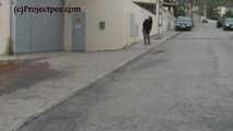 030065 Salma Takes A Long Pee Into The Wheelie Bin