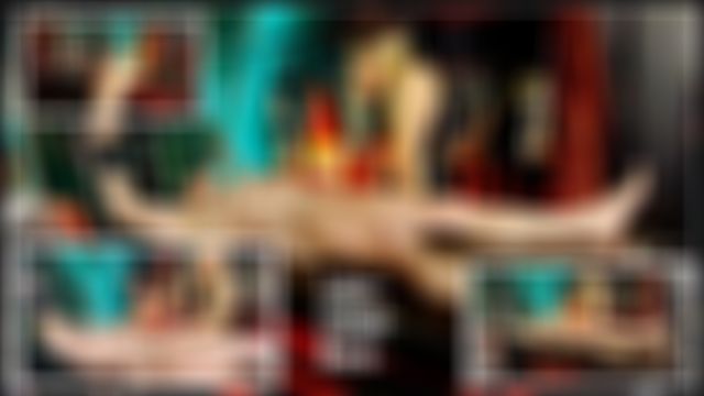 Latex-Catsuit-Herrin bearbeitet deine Eier!