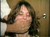 SWEET SHY HEATHER IS MOUTH STUFFED, ACE BANDAGE CLEAVE GAGGED, BAREFOOT, TOES TIED AND BOUND TO A CHAIR (D46-13)