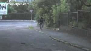 078037 Rachel Evans Takes A Desperate Pee On Her Way Home