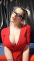 Selfie time red boob top