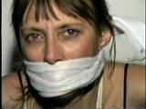 48 YR OLD WAITRESS CROTCH ROPED, CHAIR TIED HOSTAGE (D22-11)