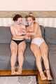 Kelly self cuffed next to Bekki
