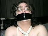 314 POUND BARB, CABLE TIED, ACE BANDAGE, STOCKING & WRAP TAPED GAGGED (D28-10)