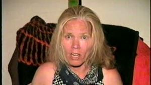 38 Yr OLD LESBIAN CASHIER TAPES UP, STUFFS HER MOUTH WITH SMELLY NYLON STOCKINGS, CLEAVE GAGS & HANDCUFFS HERSELF (D46-3)