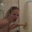 Horny showering with my toys