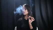 Beautiful Woman Smoking a Cigar
